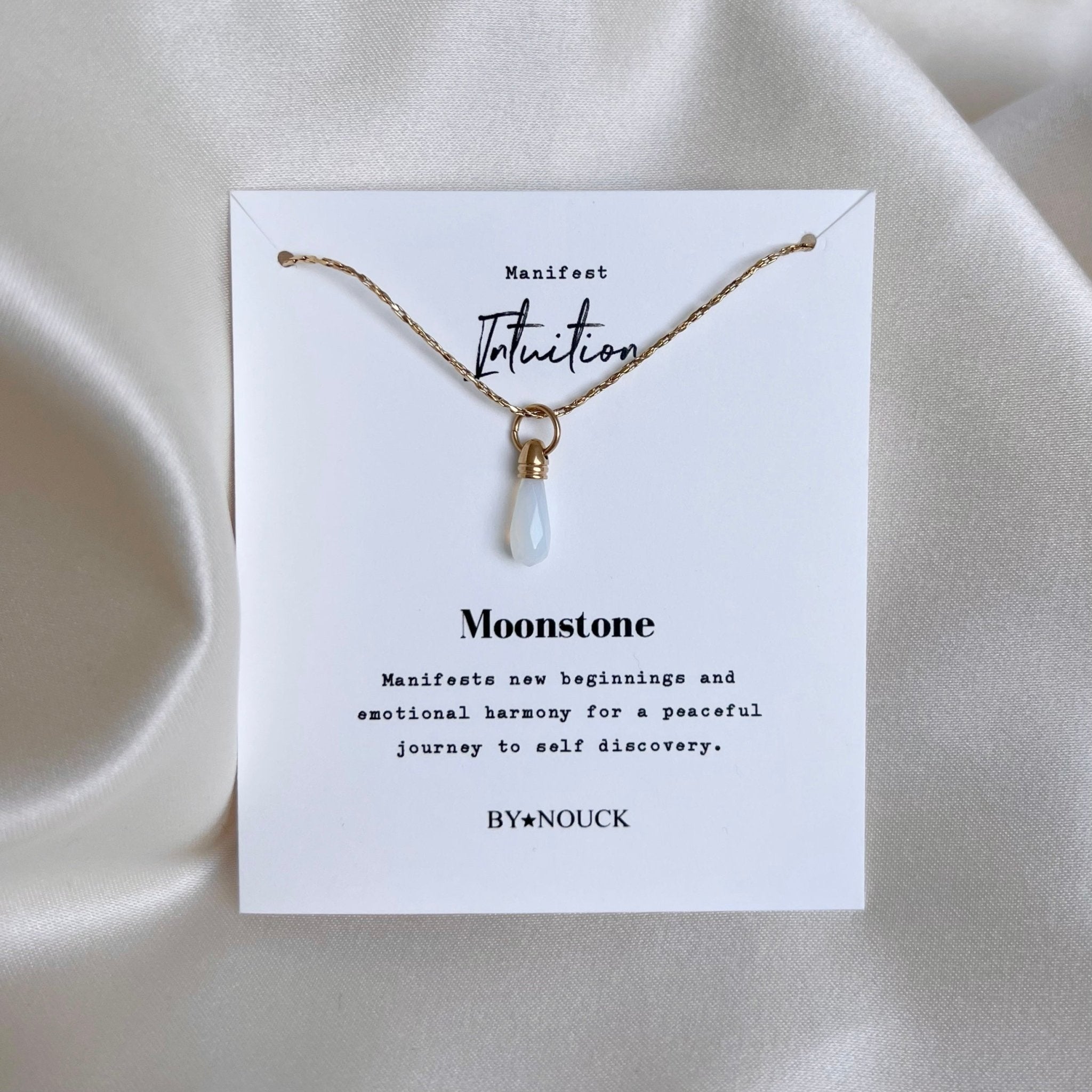 Necklace Manifest Stone Moonstone - ByNouck Jewelry
