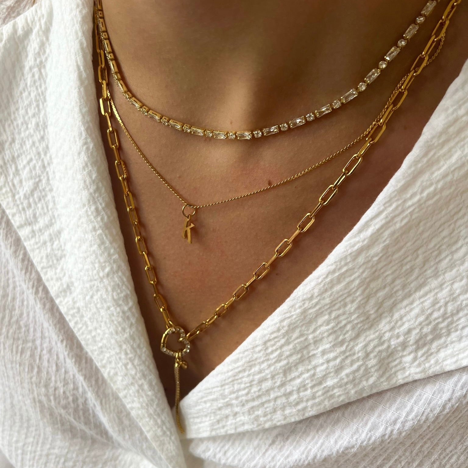 Necklace Medium Initial - ByNouck Jewelry