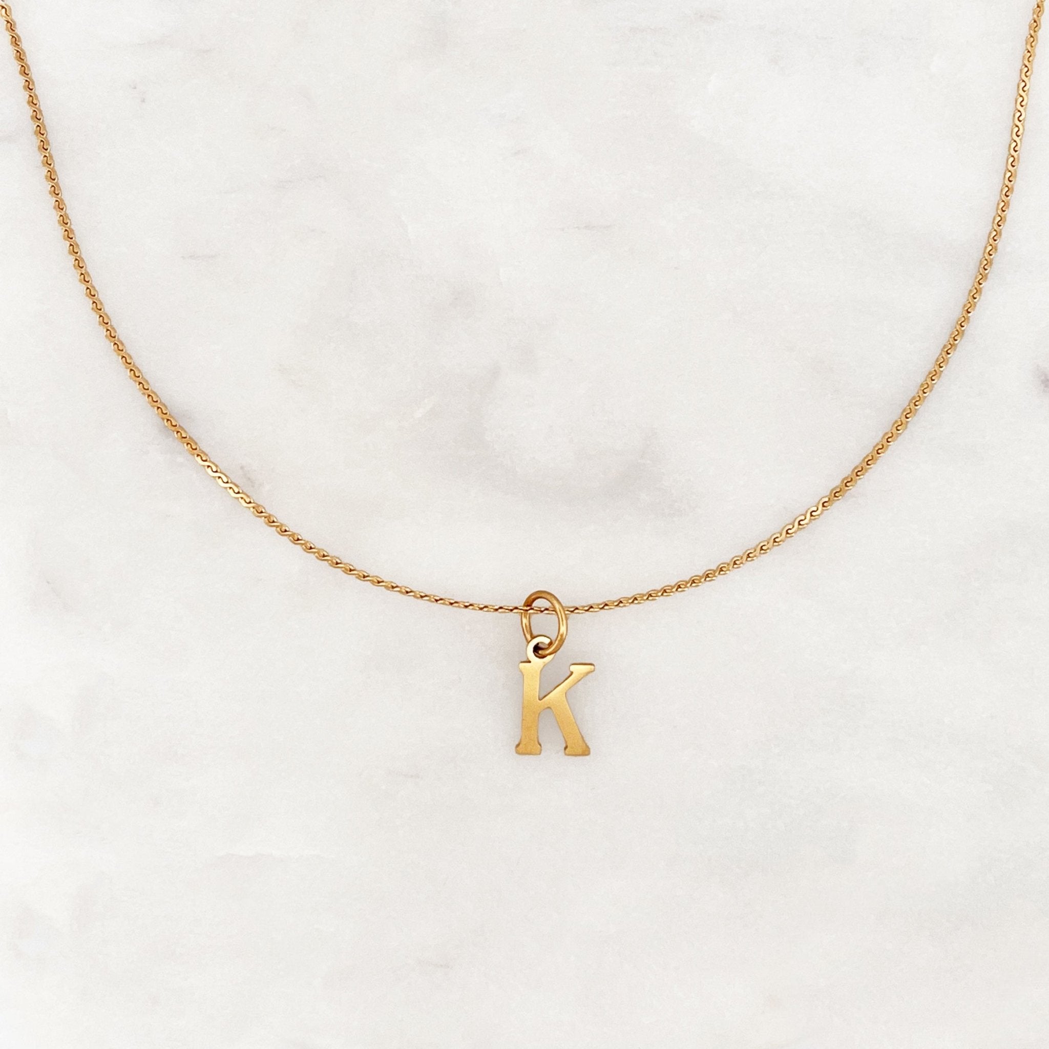 Necklace Medium Initial - ByNouck Jewelry