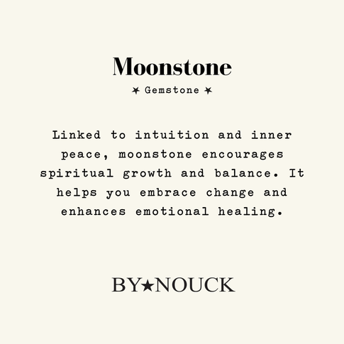 Necklace Moonstone Baguette - ByNouck Jewelry