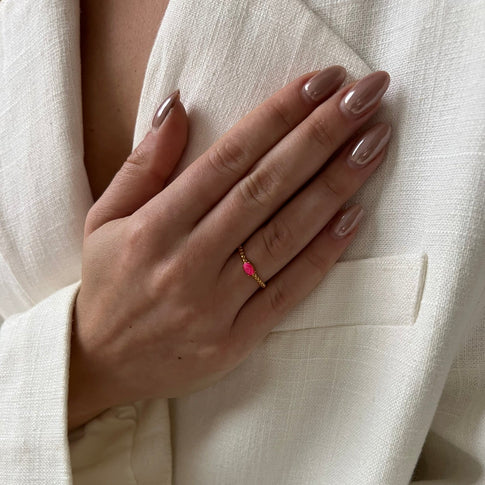 Pink Opal Ring - ByNouck Jewelry