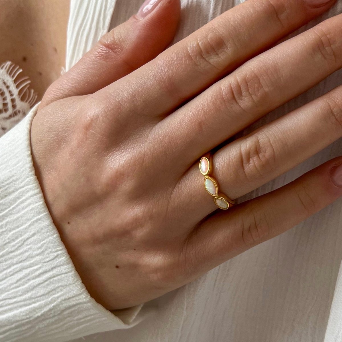 Ring Opal Stones - ByNouck Jewelry