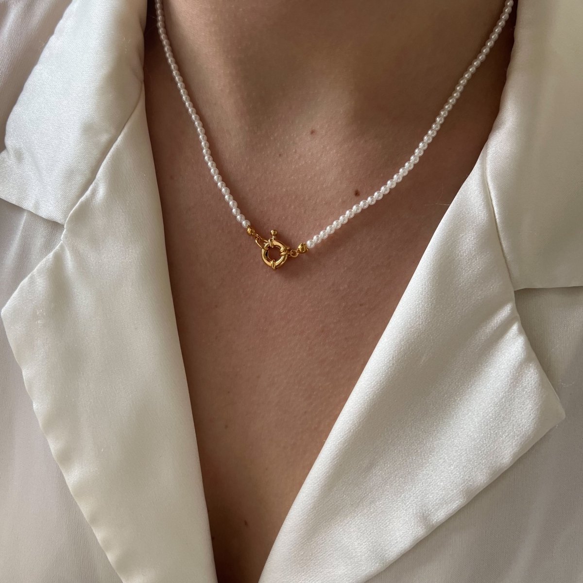 Small Shell Pearls Choker - ByNouck Jewelry