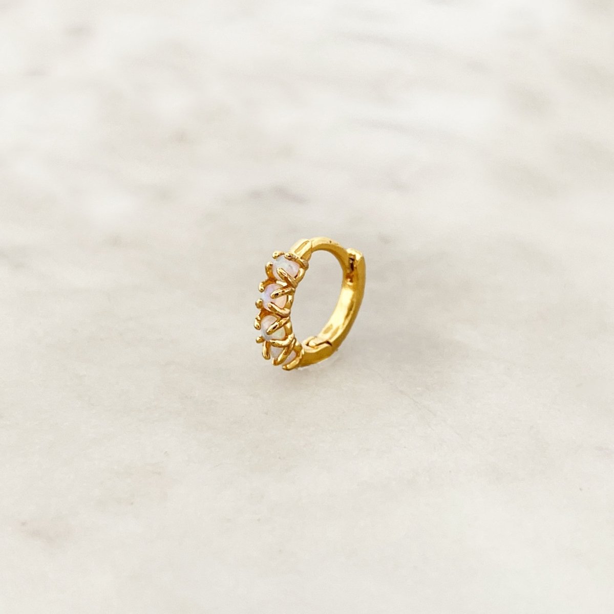 Tiny Hoop Opal - ByNouck Jewelry