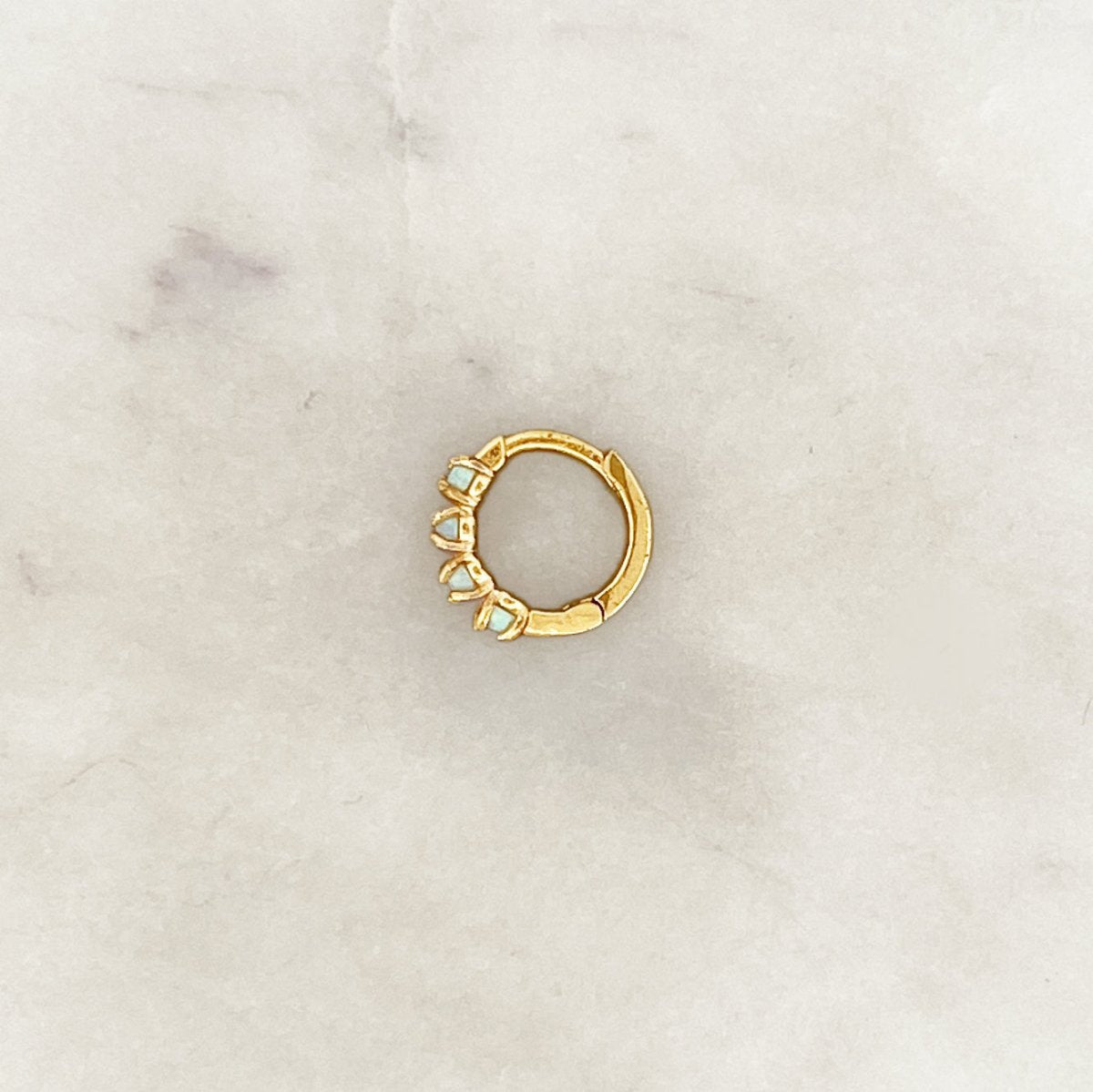Tiny Hoop Opal - ByNouck Jewelry
