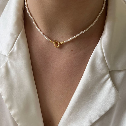 White Pearl Choker - ByNouck Jewelry