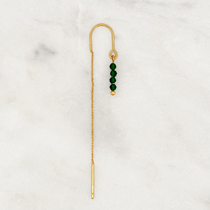 Long Chain Green Beads