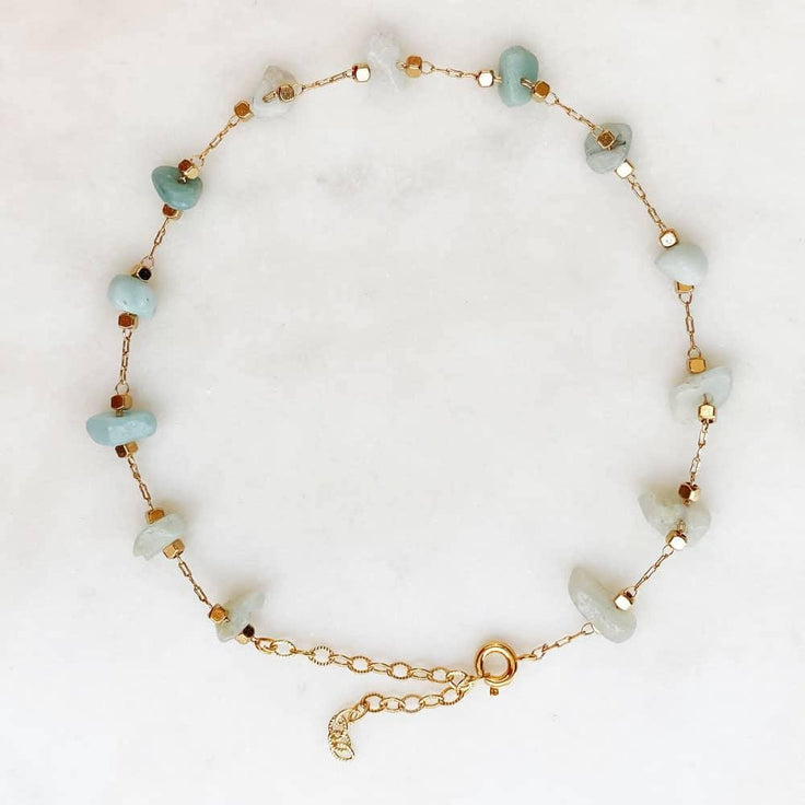Anklet Green Stones | ByNouck - Handmade with ♥︎