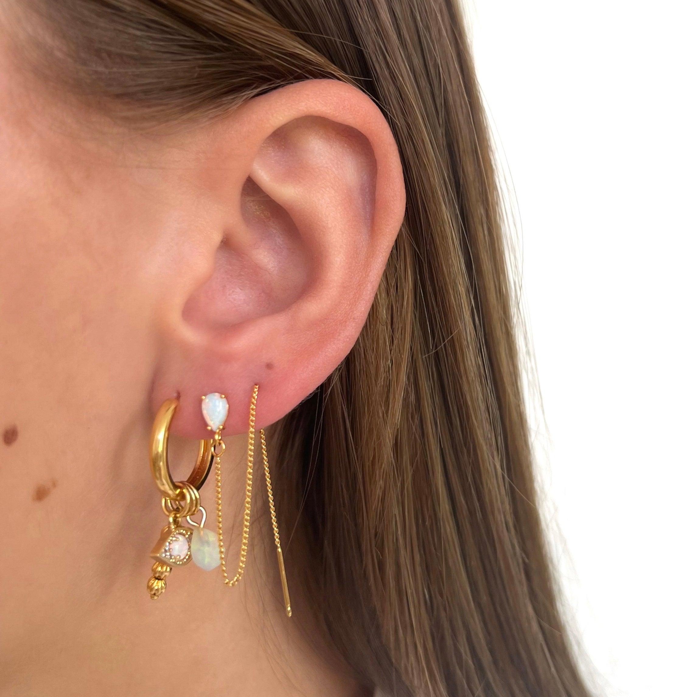 Apricot Marble 2024 Tassel Earrings