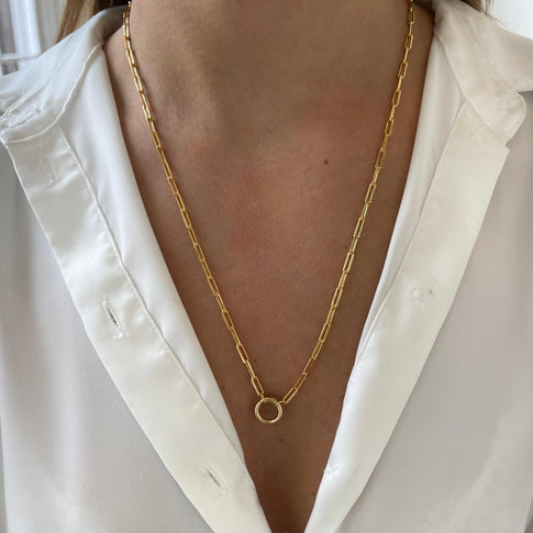 Base Medium Oval Necklace - ByNouck Jewelry