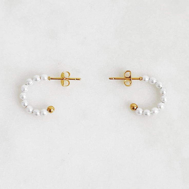Earparty Pearl Hoops | ByNouck - Handmade with ♥︎