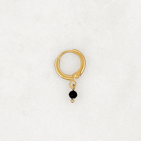 Earring Black Bead | ByNouck - Handmade with ♥︎