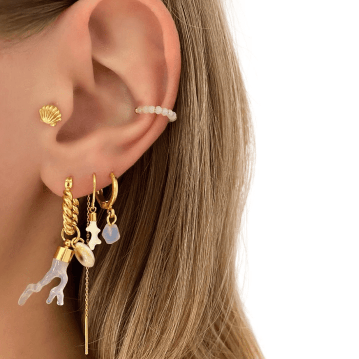Earring Fire Opal | ByNouck - Handmade with ♥︎