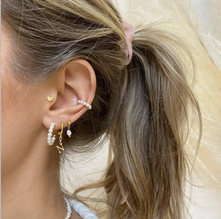 Earring Tiny Initial | ByNouck - Handmade with ♥︎