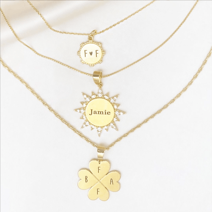 Engrave Necklace Clover | ByNouck - Handmade with ♥︎