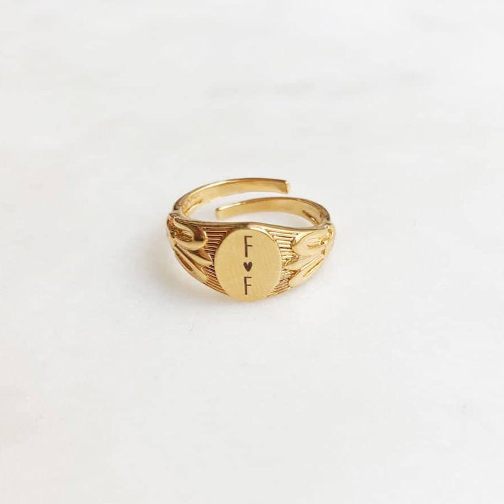 Engrave Ring Antique Round | ByNouck - Handmade with ♥︎