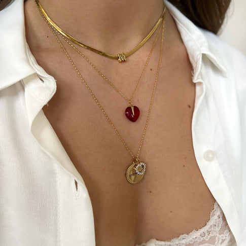 Flat Initial Choker - ByNouck Jewelry