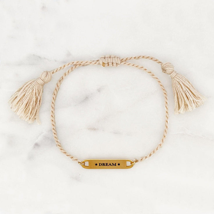 Ivory Bracelet Engrave Loop Bar | ByNouck - Handmade with ♥︎