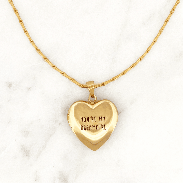 Necklace Engrave Heart Medallion Party Only | ByNouck - Handmade with ♥︎