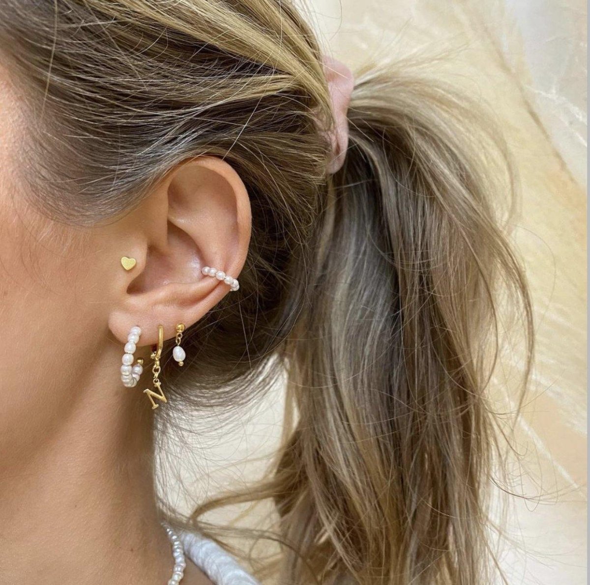 Pearl Hoop Set - ByNouck Jewelry