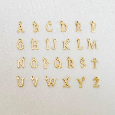 Threader Tiny Initial - ByNouck Jewelry